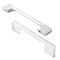 Cauldham Solid Kitchen Cabinet Pulls Handles (3-5/8" Hole Centers) - Modern Thin Profile Drawer/Door Hardware - Style M255 - Polished Chrome